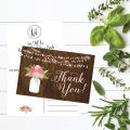 Vase Flowers Thank You Weeding Card Wedding Invitation